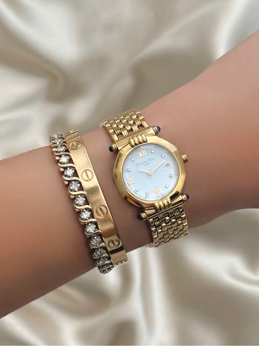AUTHENTIC RARE VINTAGE DIOR DIAMOND WATCH